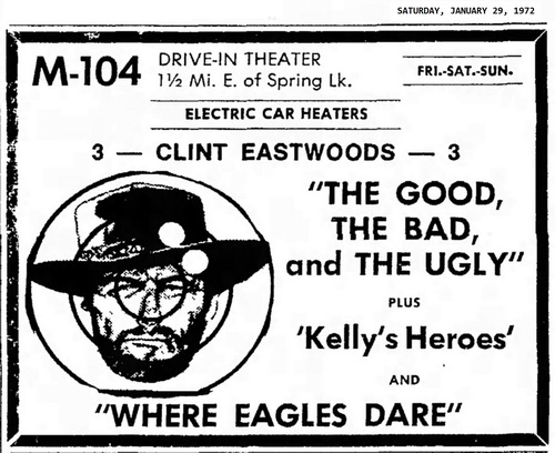 M-104 Drive-In Theatre - 1972 Ad (newer photo)